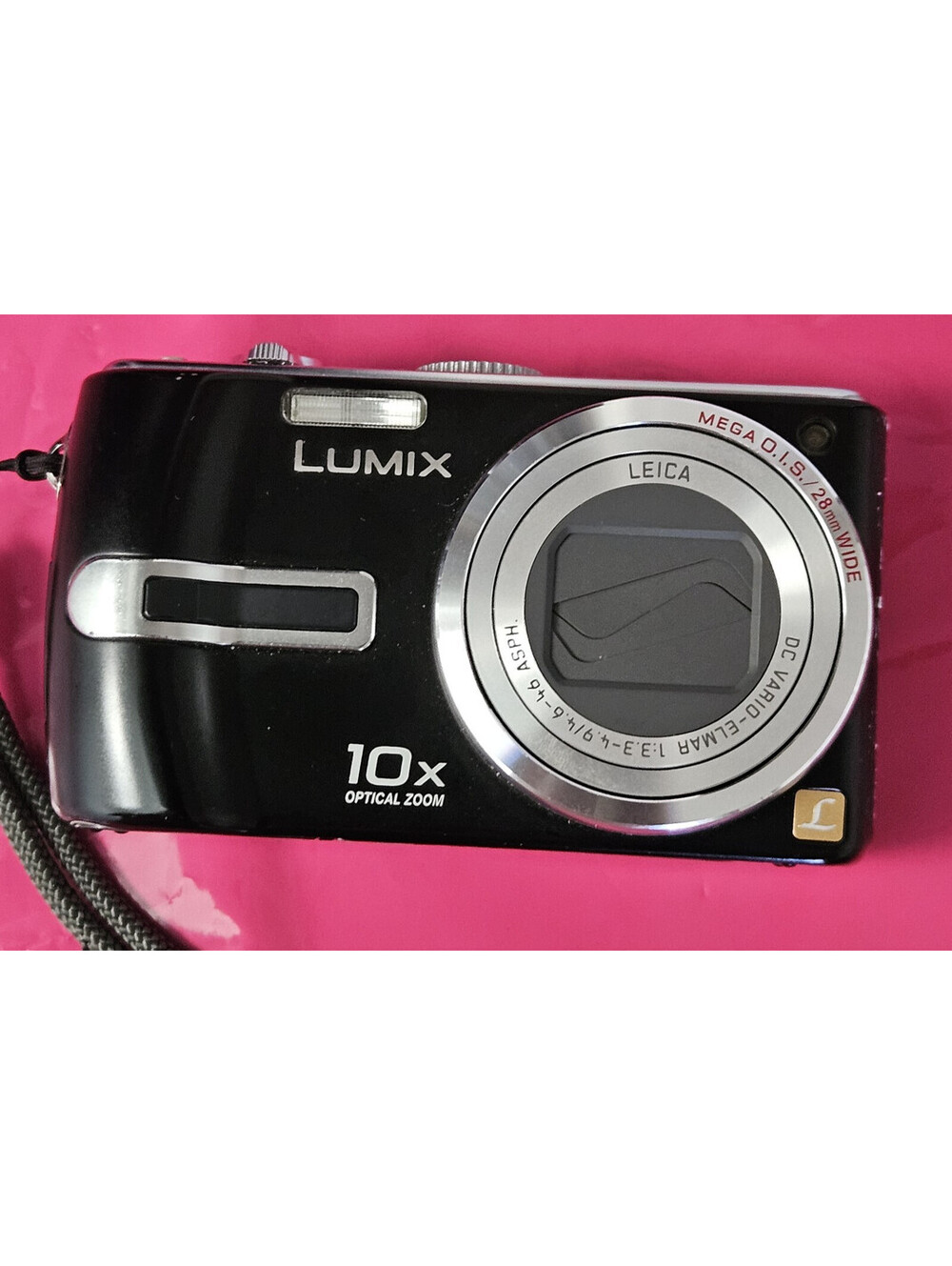 Panasonic LUMIX DMC-TZ3 7.2MP Digital Camera Black- FOR PARTS ONLY NOT WORKING